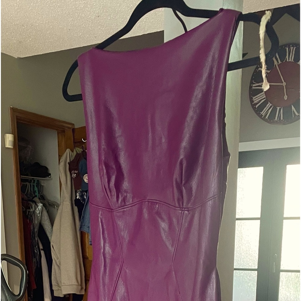 Maxi faux vegan leather.  color.  sahara merlot.